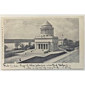 Antique 1906 Post Card New York Grant's Tomb Riverside Park Rare 1 Cent Stamp
